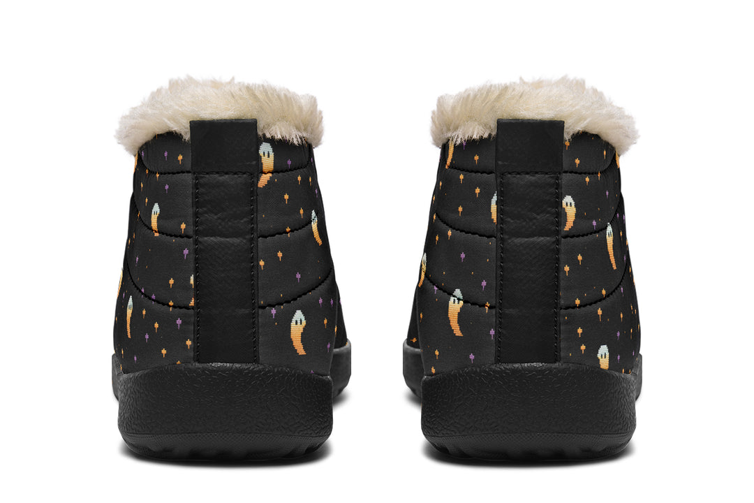 Spooky Soirée Winter Sneakers - Warm & Easy Slip-On Shoes Lined with Vegan Wool with Anti-Slip Soles