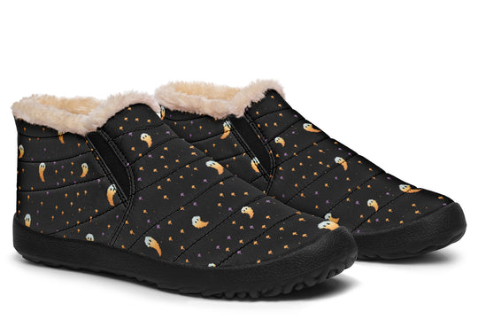 Spooky Soirée Winter Sneakers - Warm & Easy Slip-On Shoes Lined with Vegan Wool with Anti-Slip Soles