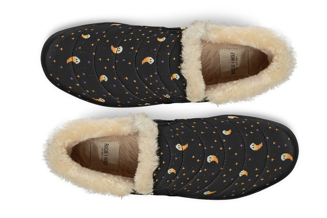 Spooky Soirée Winter Sneakers - Warm & Easy Slip-On Shoes Lined with Vegan Wool with Anti-Slip Soles