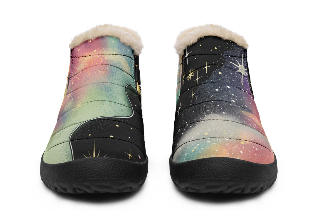 Starlit Wanderer Winter Sneakers - Warm & Easy Slip-On Shoes Lined with Vegan Wool with Anti-Slip Soles