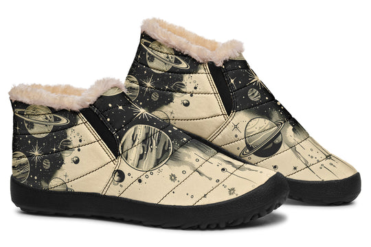 Starwalker Winter Sneakers - Warm & Easy Slip-On Shoes Lined with Vegan Wool with Anti-Slip Soles