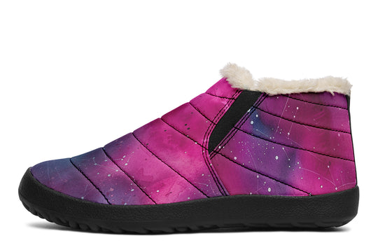 Supernova Winter Sneakers - Warm & Easy Slip-On Shoes Lined with Vegan Wool with Anti-Slip Soles