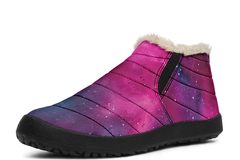 Supernova Winter Sneakers - Warm & Easy Slip-On Shoes Lined with Vegan Wool with Anti-Slip Soles