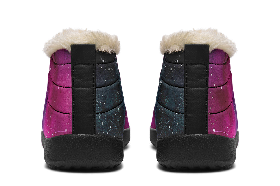 Supernova Winter Sneakers - Warm & Easy Slip-On Shoes Lined with Vegan Wool with Anti-Slip Soles