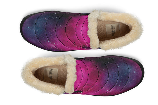 Supernova Winter Sneakers - Warm & Easy Slip-On Shoes Lined with Vegan Wool with Anti-Slip Soles