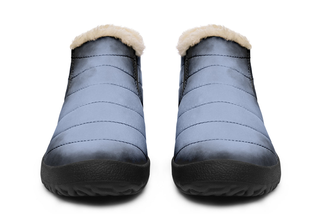 Twilight Blue Winter Sneakers - Warm & Easy Slip-On Shoes Lined with Vegan Wool with Anti-Slip Soles