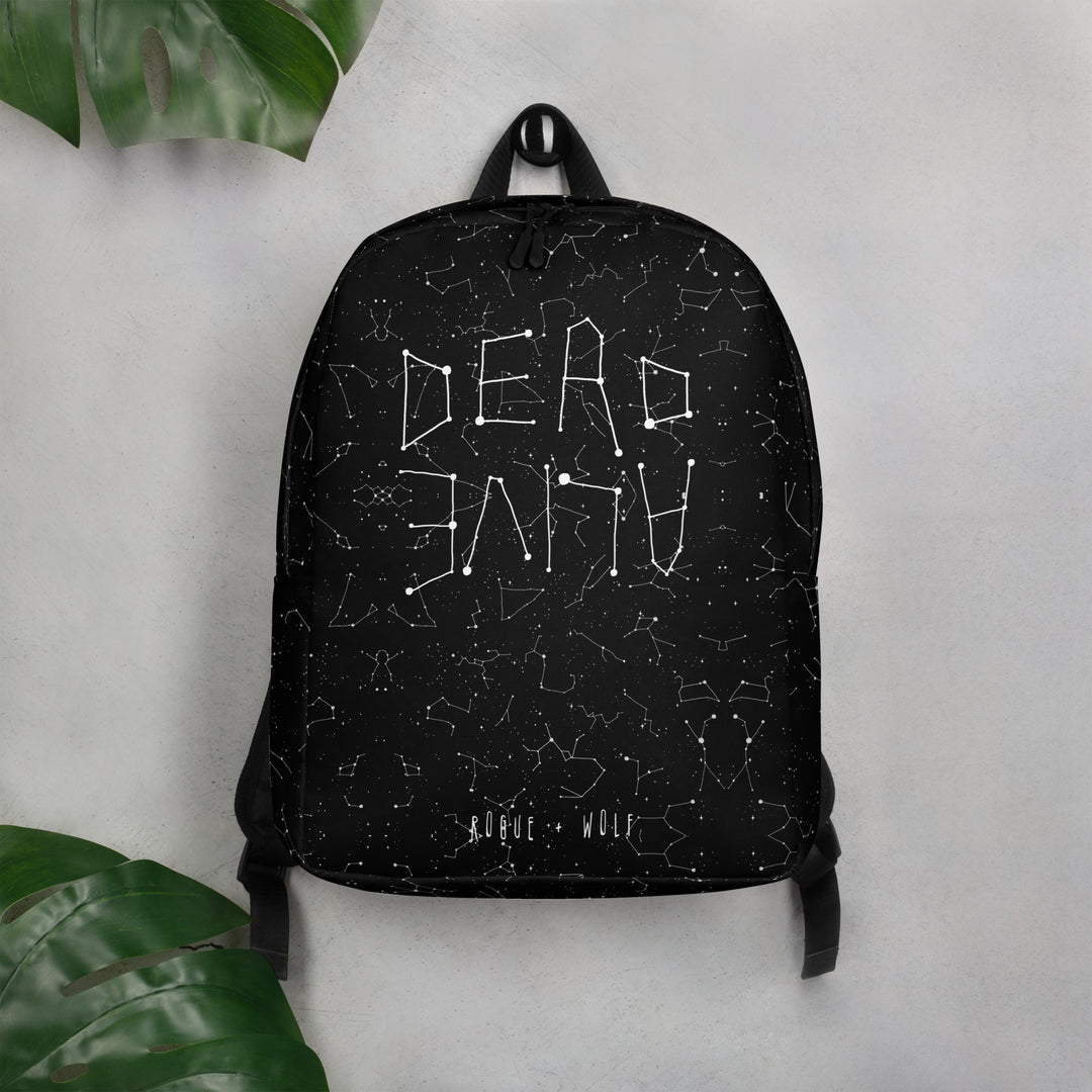 Dead or Alive Goth Backpack - 20L Water Resistant Bag with pocket for Laptop for Work Travel Uni College & School Daypack