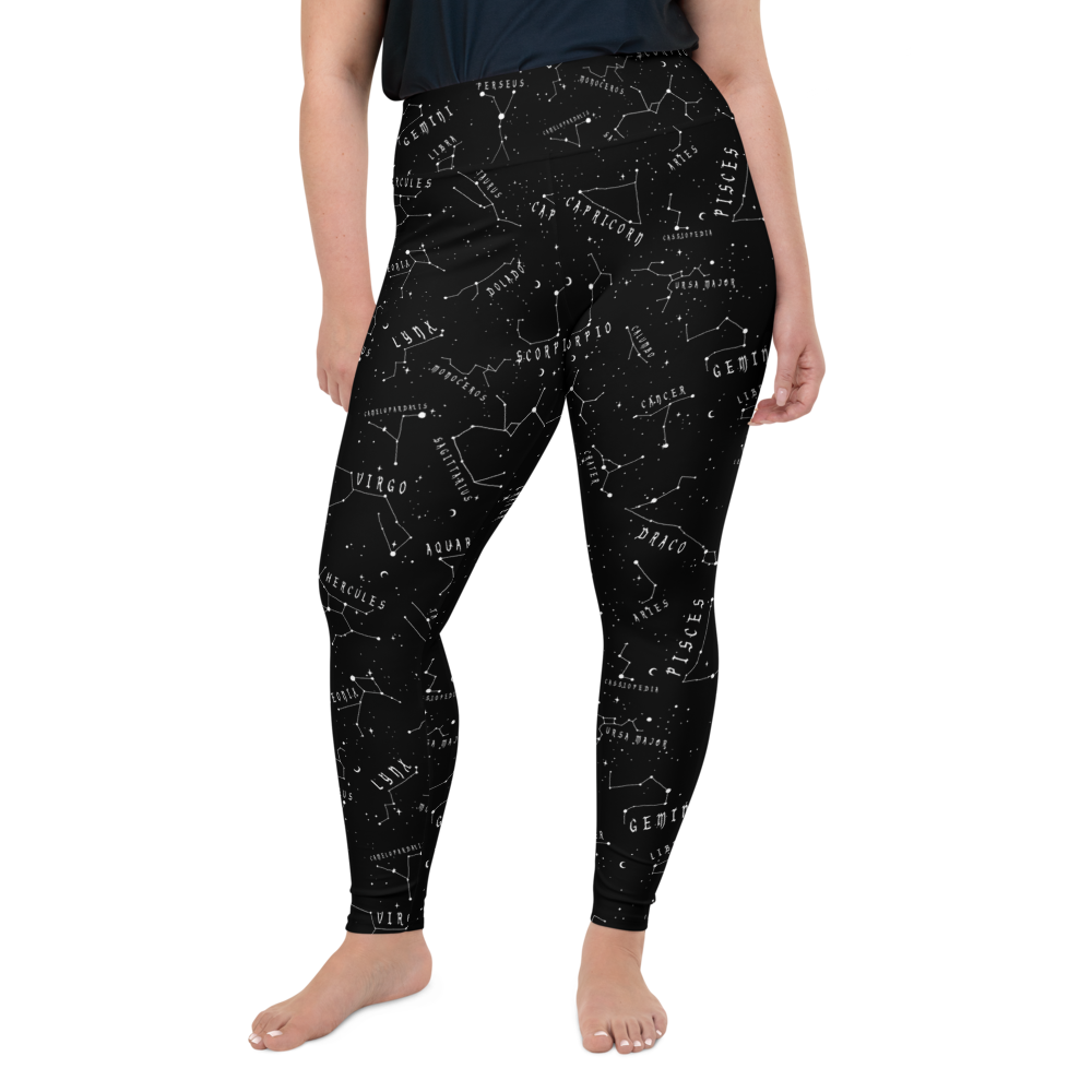 Stellar Plus Size Leggings Vegan Gothic Activewear Witchy Goth