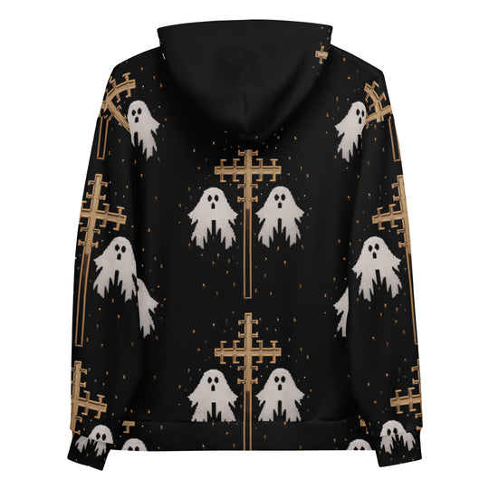 Holy Spirits Unisex Hoodie - Dark Academia Gothic Jumper with Spooky Ghosts, Witchy Alt Style