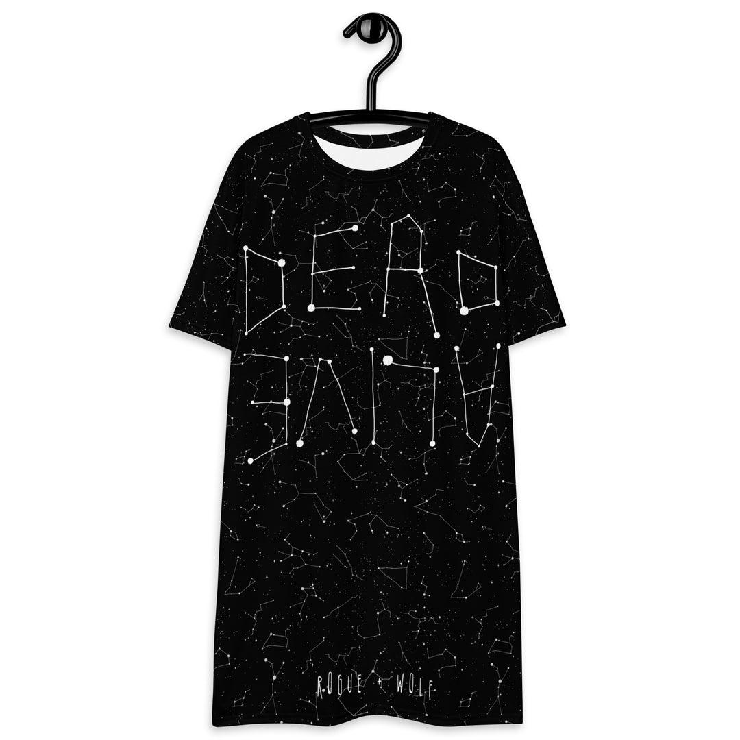 Dead or Alive Tee Dress - Vegan Oversized T-shirt Witchy Alt Style Occult Grunge Aesthetic Unisex Goth Black Dress