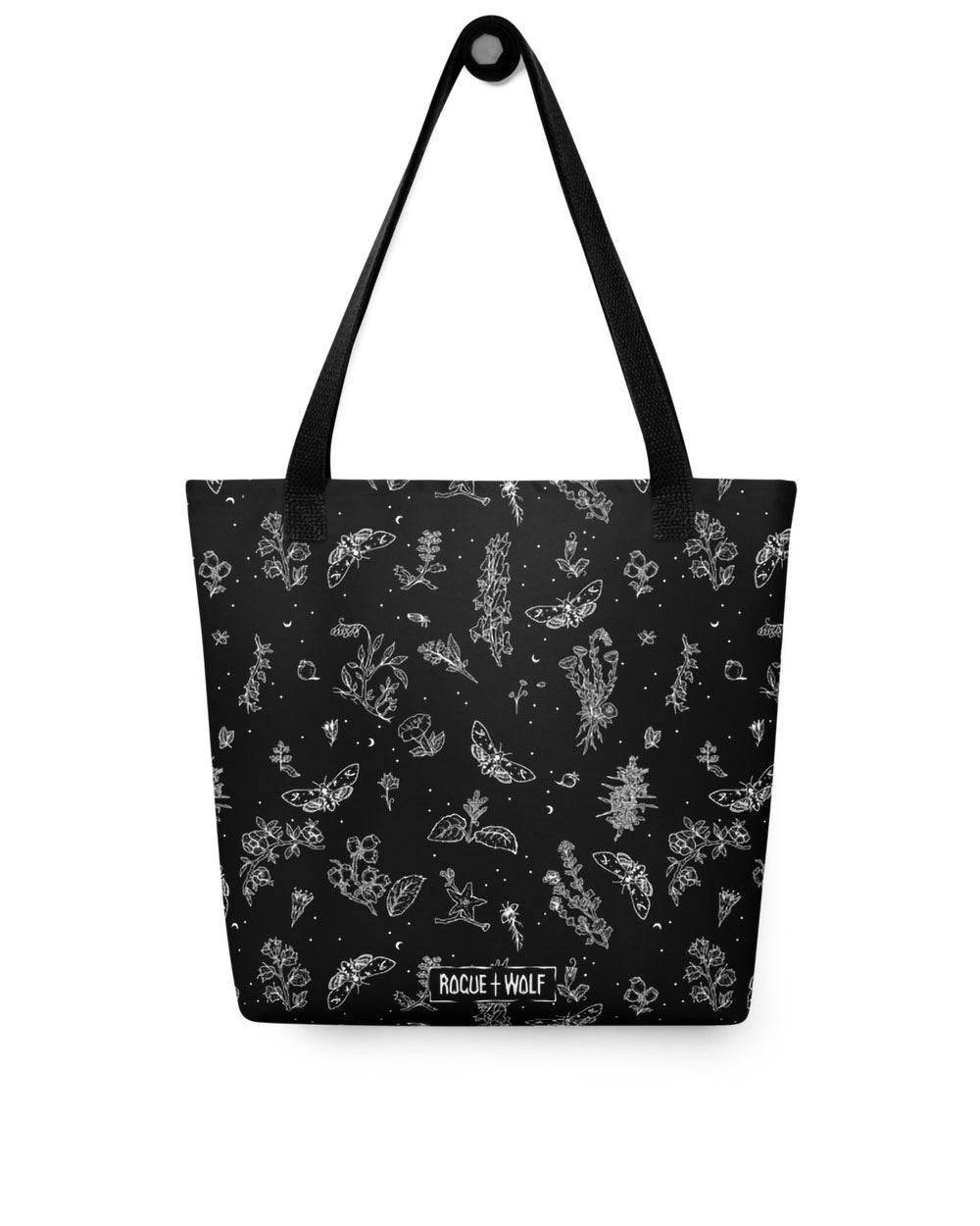 Nightshade Tote Bag - Vegan Tote for Women Foldable Bag for Work Gym Travel Shopping Grocery Cottagecore