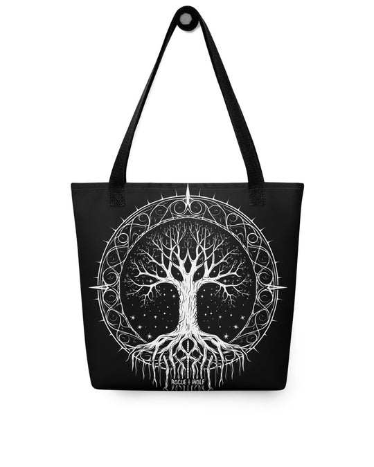 Eternal Growth Vegan Tote Bag - Women's Alt Goth Fashion Witchy Halloween Gift Dark Academia Style