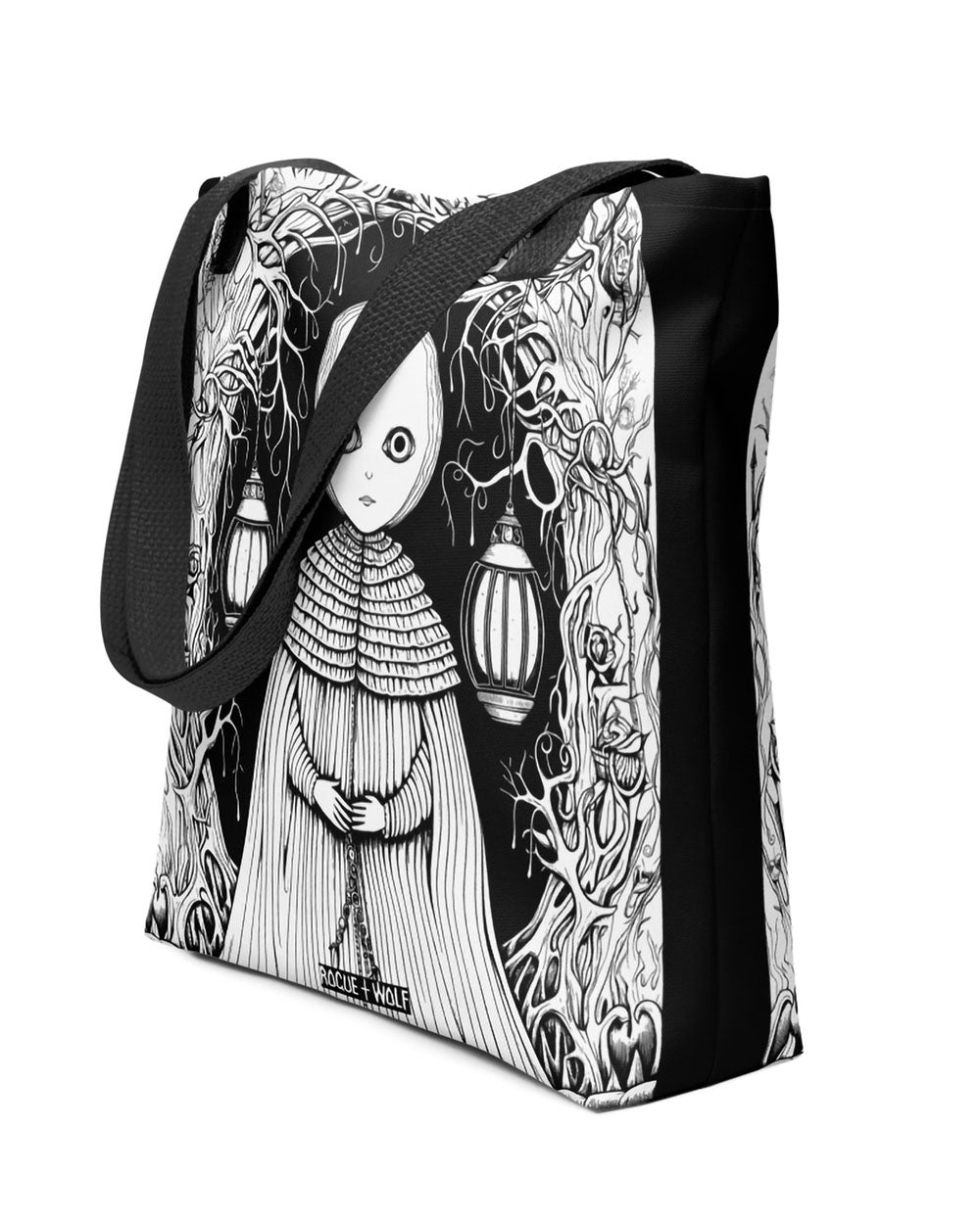 Feeling Lost Vegan Tote Bag - Goth Accessories Witchy Alt Style Large Foldable Tote for All