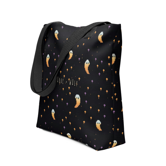 Stargazin' Spectres Tote for Women - Dark Academia Witchy Large Foldable Bag for Uni Work Grocery Goth Gifts