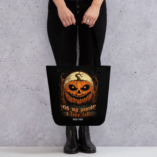 OMG! Goth Accessories Vegan Tote Bag - Large Foldable Dark Academia Witchy Alt Style for Gym Travel