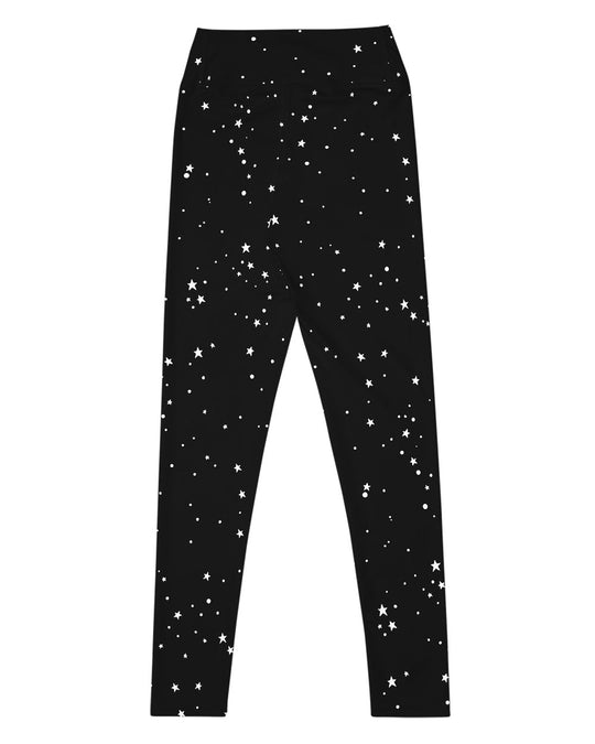 Starry Night Yoga Leggings - UPF 50+ Protection from 98% of harmful rays -  Vegan Witchy Goth Fashion - Dark Academia Occult Gothic Clothing - Eco-friendly Sustainable Grunge Aesthetic Activewear