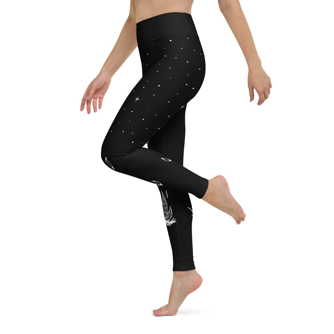 Nightfall Nirvana Lucy Grey Geometric Boho Leggings Yoga Pants