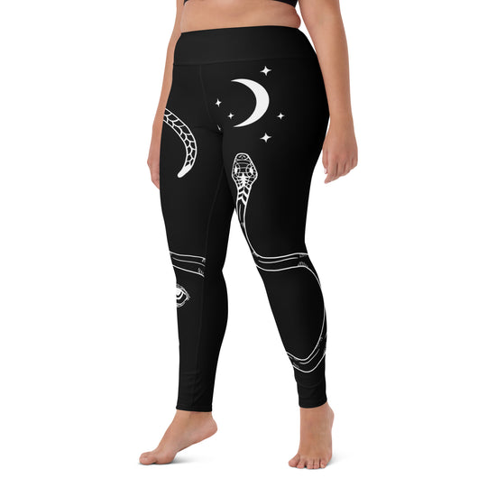Serpent Summoner Leggings - Vegan UPF 50+ Protection Dark Academia Goth Yoga Activewear Occult Witchy Leisurewear