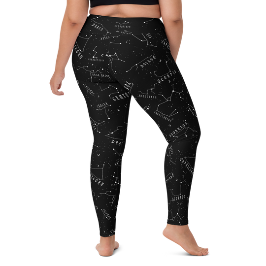 Stellar Leggings - Vegan UPF 50+ Protection Dark Academia Goth Yoga Activewear Occult Witchy Leisurewear