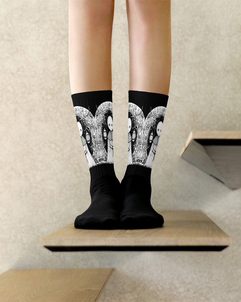 Feeling Lost Socks - Vegan Graphic Witchy Alt Style Unisex Grunge Aesthetic Halloween Gifts Alt Gothic Accessories