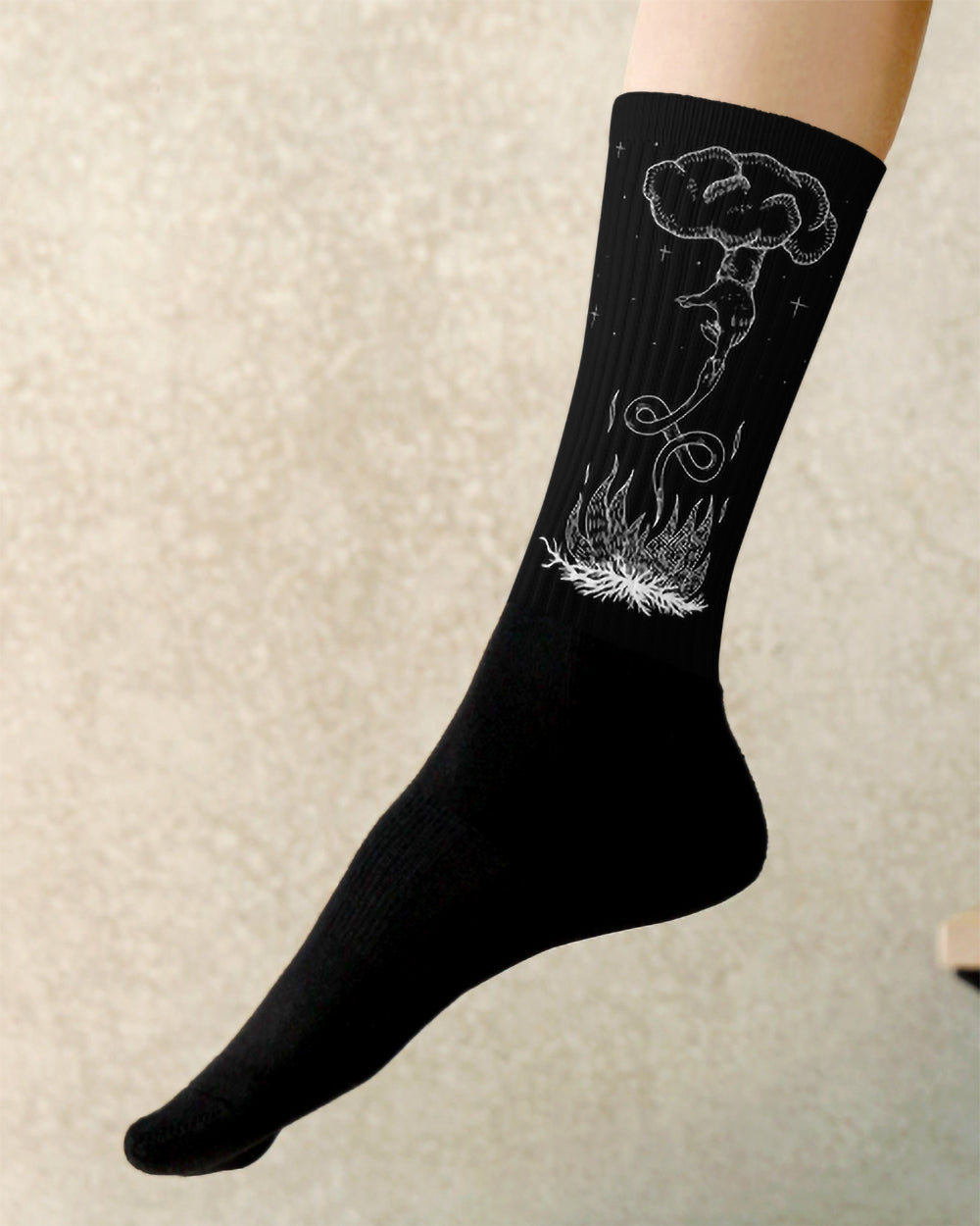 Godbane Socks: Ethical Witchy Fashion, Goth Accessories for Dark Acade + Wolf