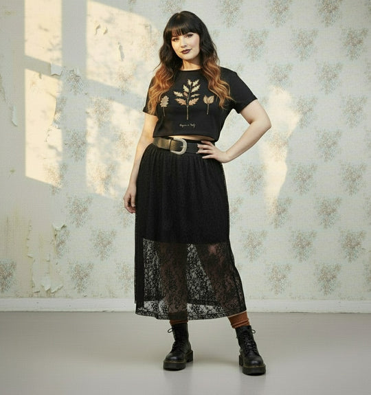 Autumn Memoir Short Sleeve Crop Top