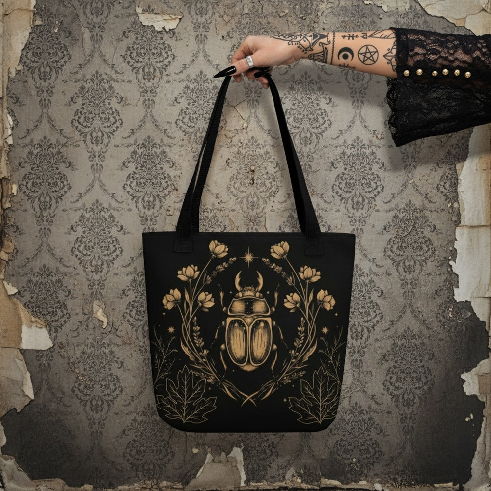 Black House Scarab Tote Bag