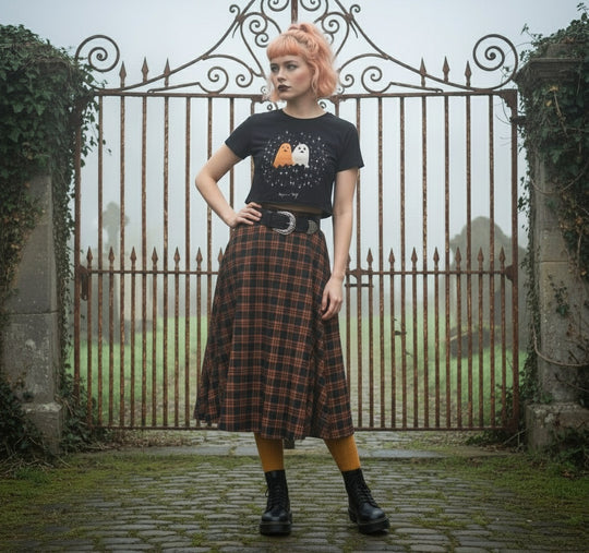 Ghost Besties Short Sleeve Crop Top