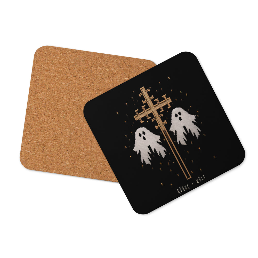 Holy Spirits Coaster - Witchy Gothic Drinkware Table Setup - Cute Ghosts Kitchen Home Decor - Goth Christmas Gifts