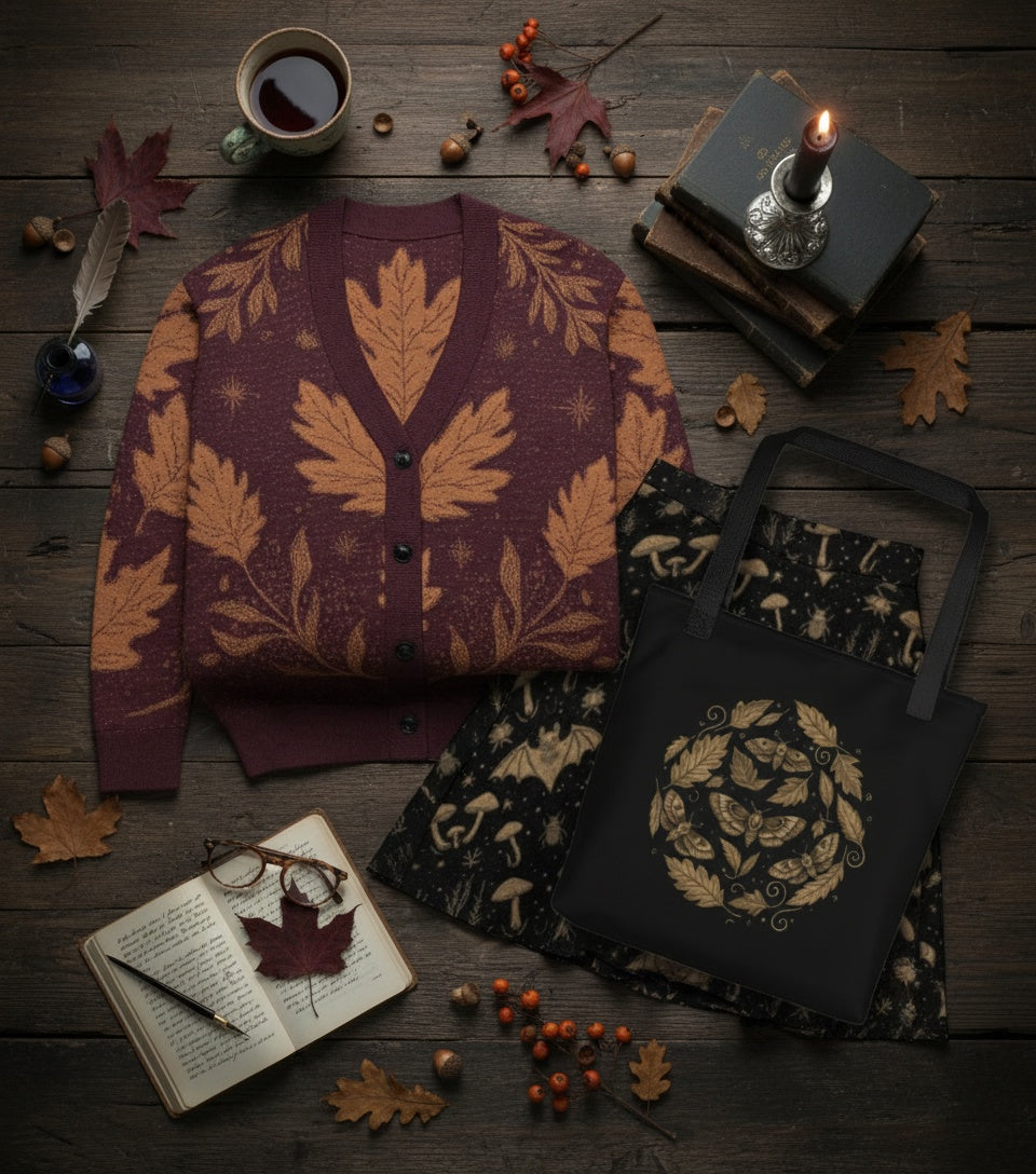 Oxblood Autumnalis Knitted Cardigan