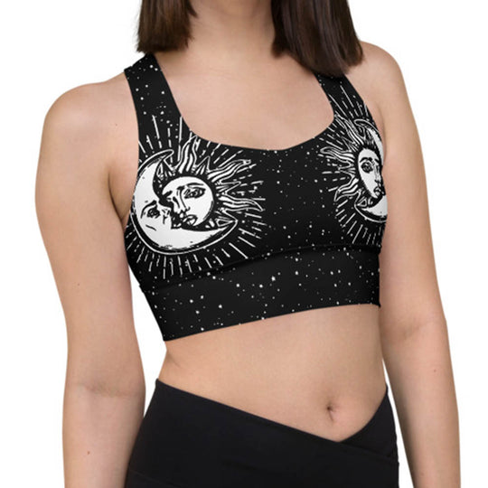 Astral Longline Sports Bra - High Impact Workout for Yoga Gym Fitness - Non-see-through Vegan Bra with removable Padding & UPF 50+