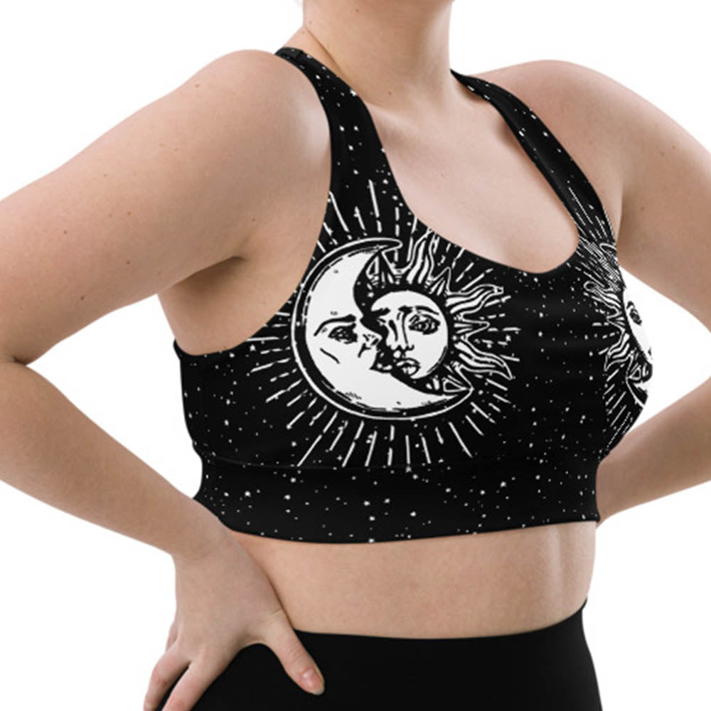 Astral Longline Sports Bra - High Impact Workout for Yoga Gym Fitness - Non-see-through Vegan Bra with removable Padding & UPF 50+