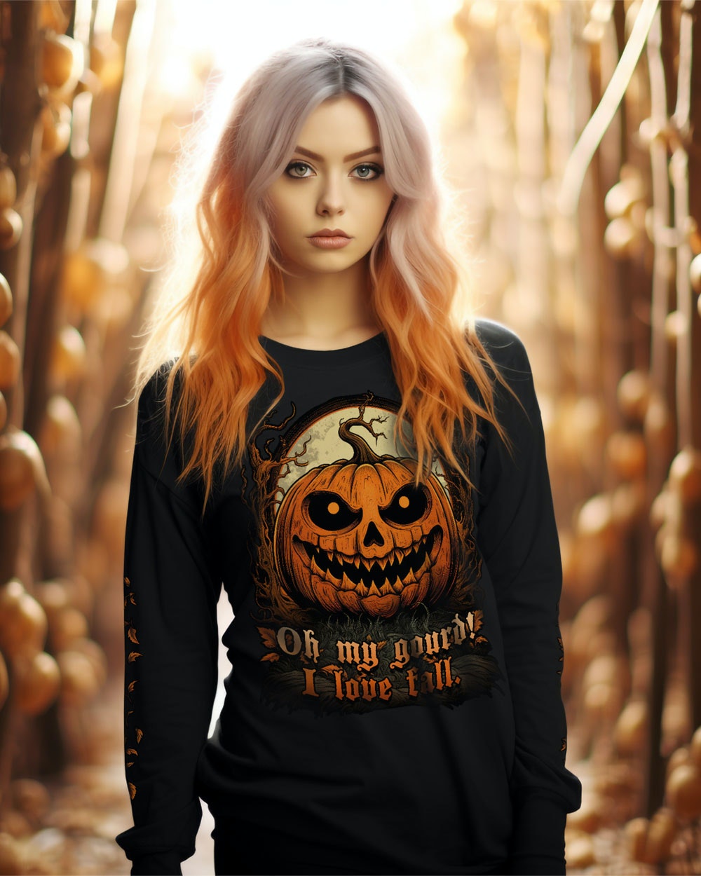 OMG! Long Sleeve Tee - Alt Goth Top in Dark Academia Occult Witchy Style Unisex Halloween Gift