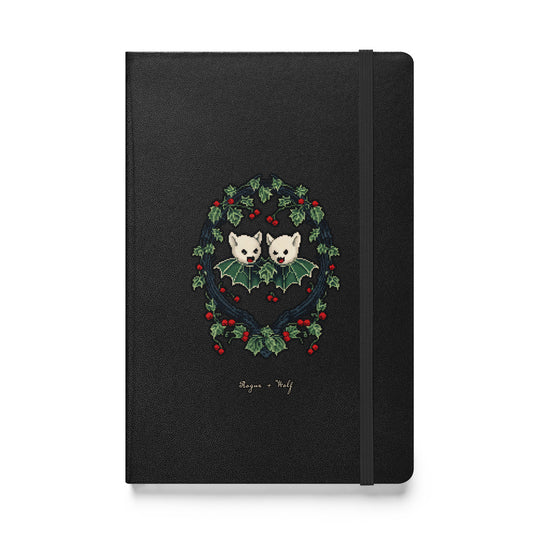 Ivy League Hardcover Notebook - with Elastic Closure & Ribbon Marker - Gothic Stationery with Cute Bats - Witchy Journal for Women - Home Office School College