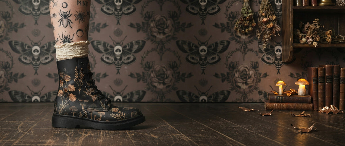 Folium Obscura Boots from Dark Academia Boots