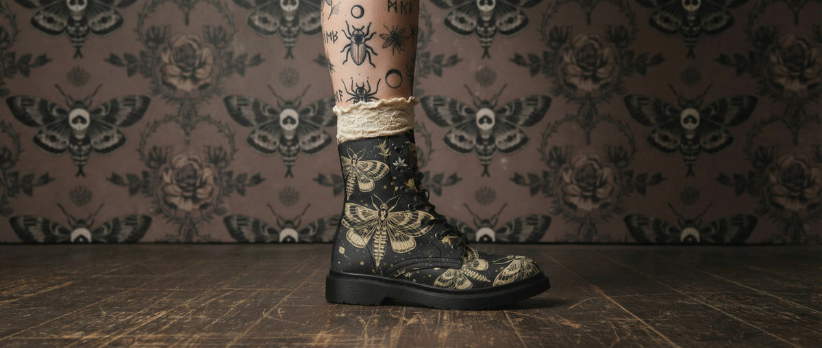 Moth Arcana Boots from Dark Academia Boots