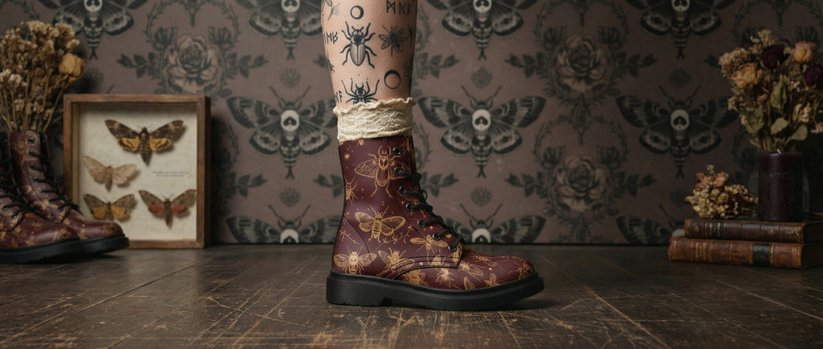Umbral Wings Boots from Dark Academia Boots