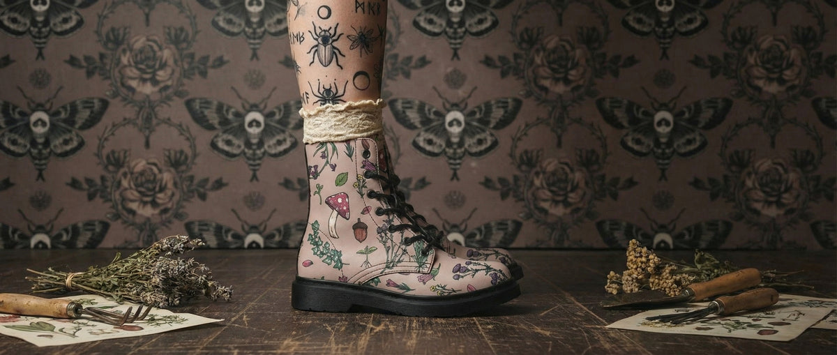 Blush Herbology Boots from Botanical Boots