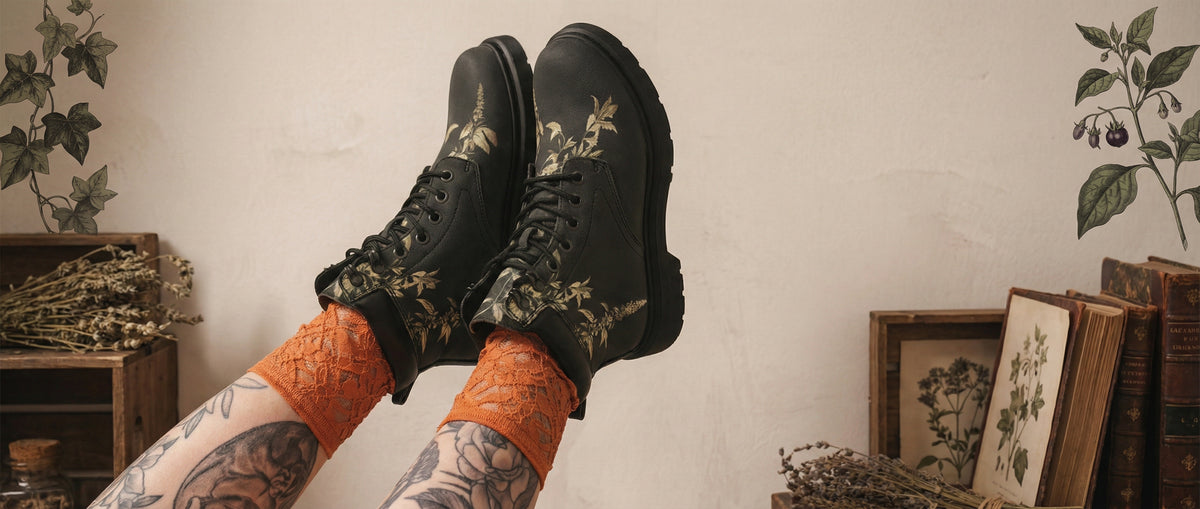 Black Night Ivy Classic Boots from Botanical Classic Boots