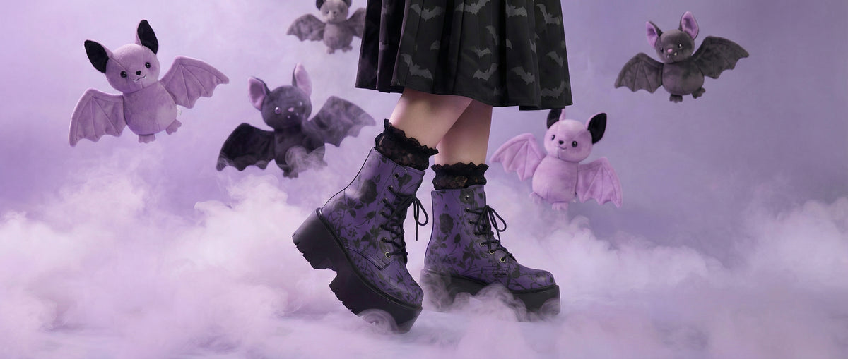 Amethyst Rose Romance Platform Boots from Platform Boots