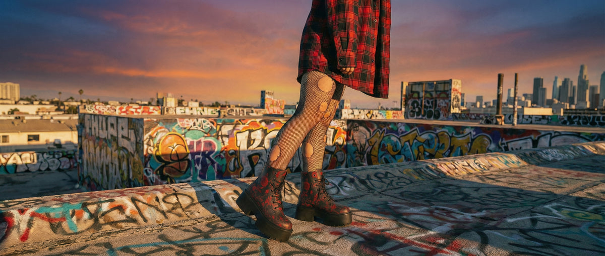 Blood Rose Romance Platform Boots from Platform Boots