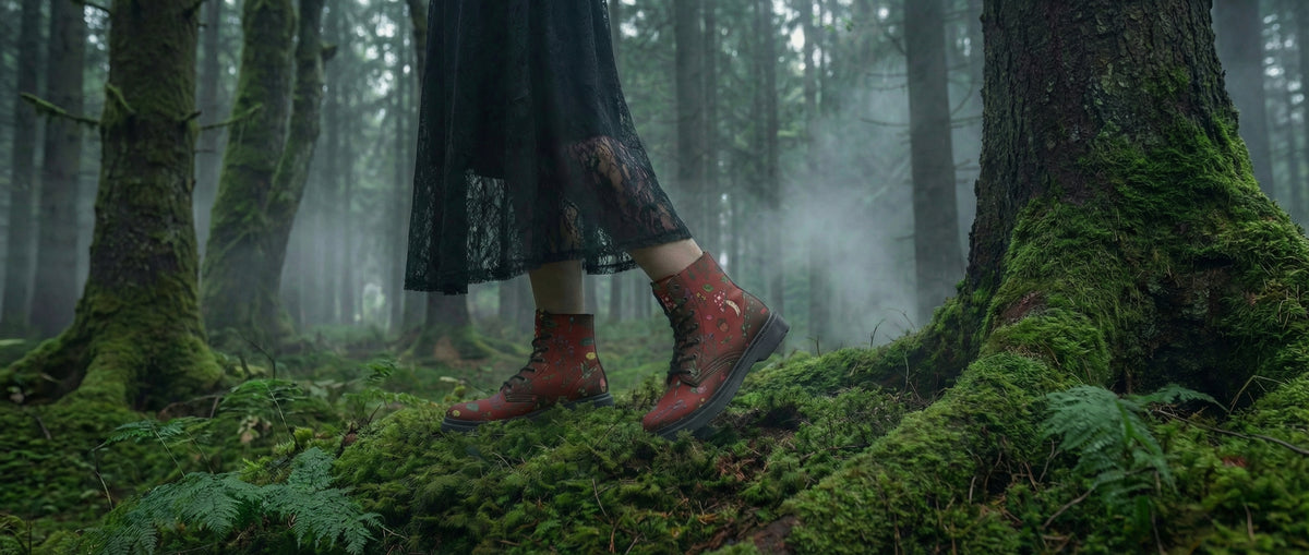 Red Herbology Boots from Botanical Boots