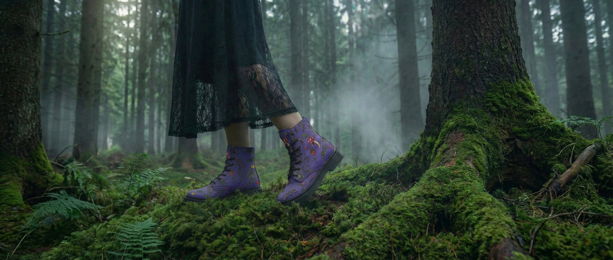 Purple Herbology Boots from Botanical Boots