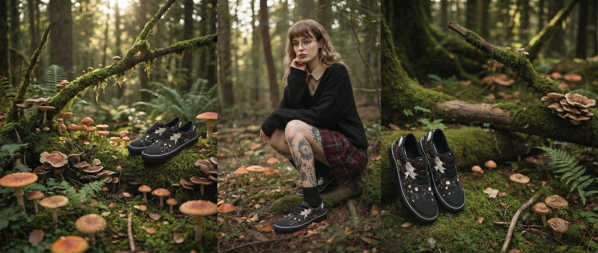Toadstool Harvest Street Sneakers from Botanical Street Sneakers