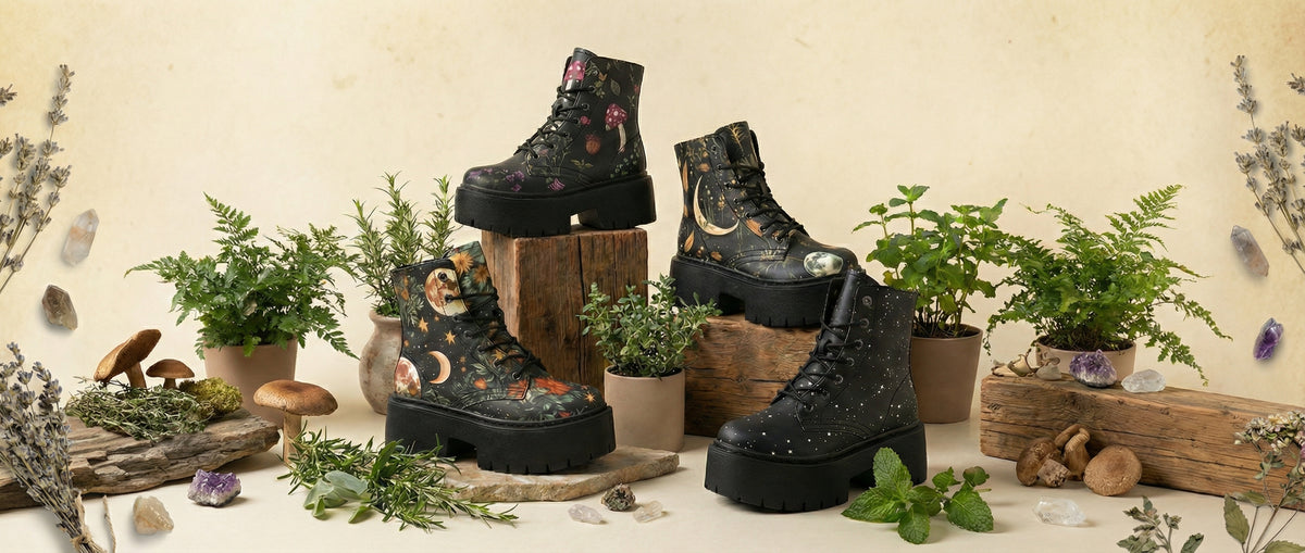 Moonlit Botanica Platform Boots from Platform Boots