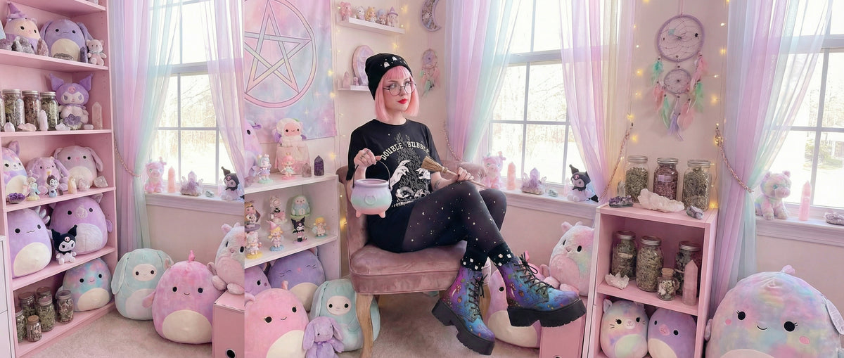 Rainbow Herbology Platform Boots from Platform Boots