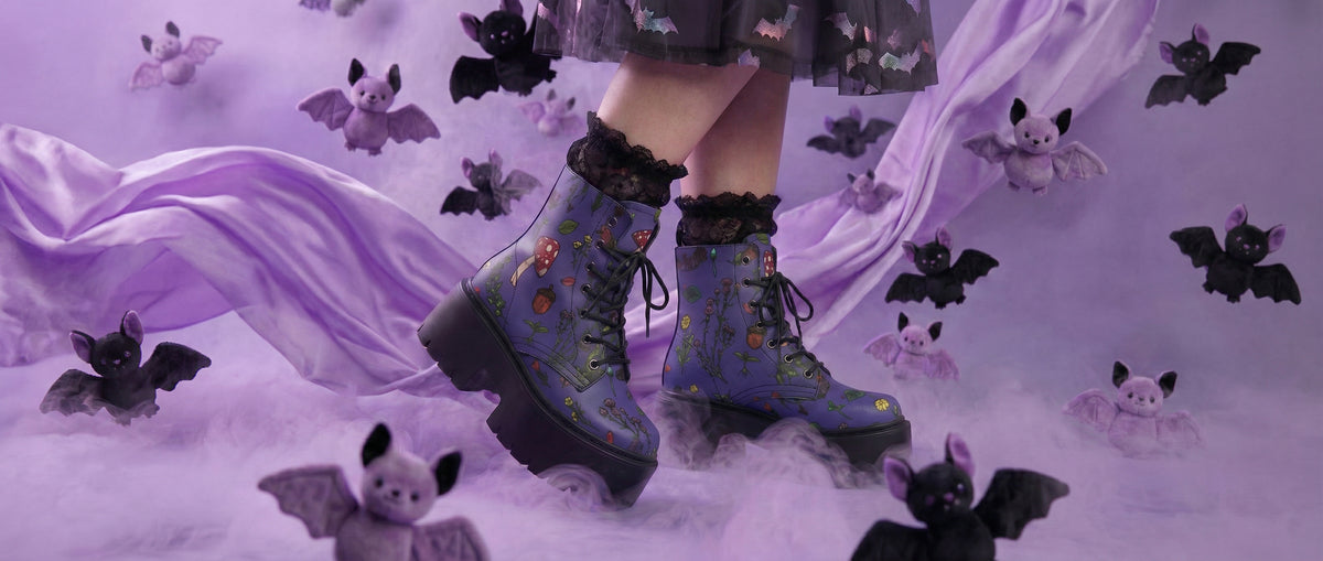 Purple Herbology Platform Boots from Botanical Platform Boots