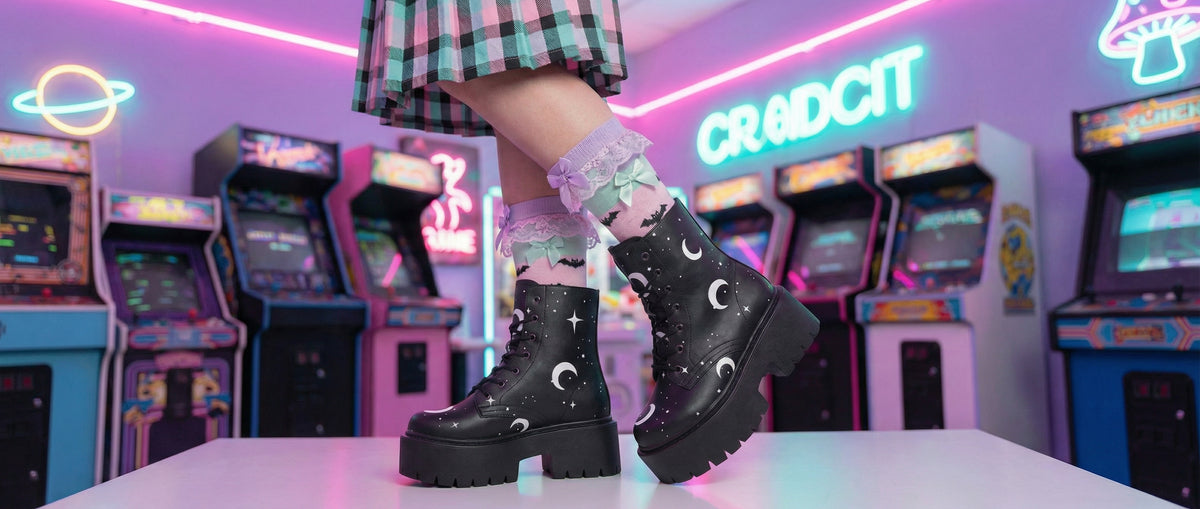 MoonDust Platform Chelsea Boots from Celestial Platform Boots
