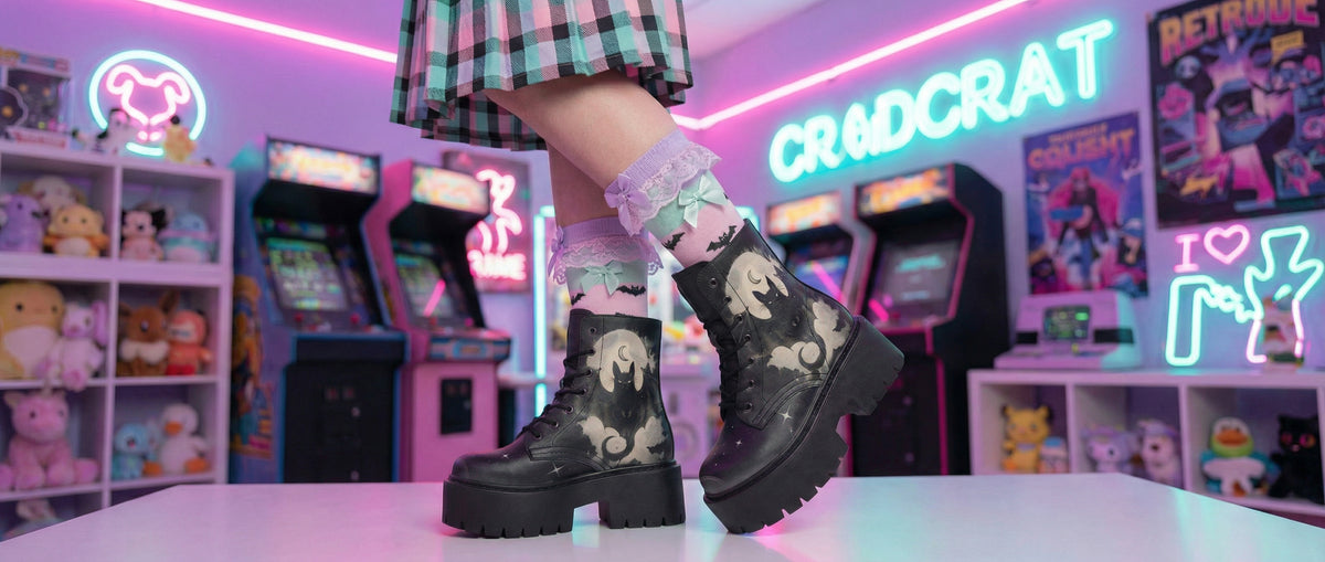Moonlit Bat Platform Boots from Platform Boots