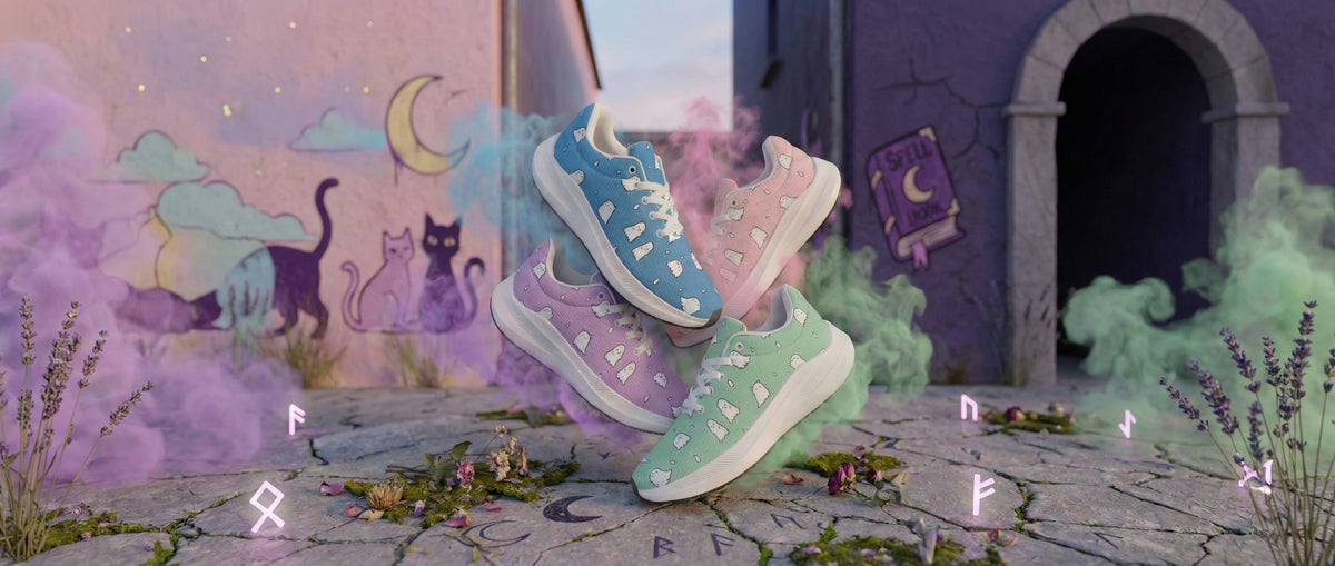 Lavender Ghost Party Sneakers from Sneakers